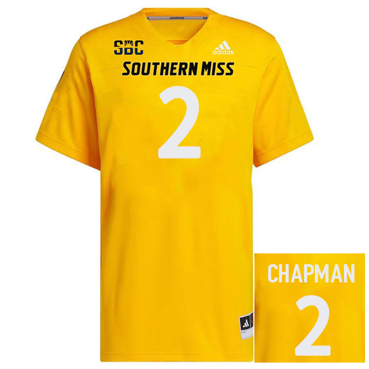 Southern Miss Golden Eagles #2 Tychaun Chapman Jersey Football Uniforms-Gold